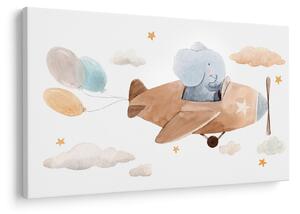 Slika - Akvarel slon u avionu (90x60 cm)