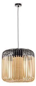 Viseće Svjetiljka Forestier, Bamboo Light M, prigušiv, Crno, Dnevna soba, Bambus, Dizajn