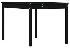 VidaXL Vrtni stol crni 121 x 82,5 x 76 cm od masivne borovine