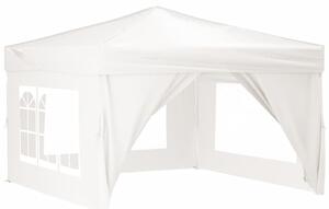 VidaXL Sklopivi šator za zabave s bočnim zidovima 3 x 3 m bijeli