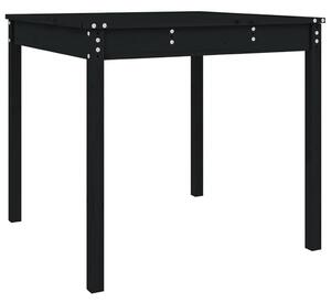 VidaXL Vrtni stol crni 82,5 x 82,5 x 76 cm od masivne borovine