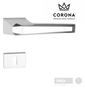 Kvaka Corona® Prisma RT krom sjaj <span>kvadratna rozeta na ključ, cilindar ili wc</span> Cilindar
