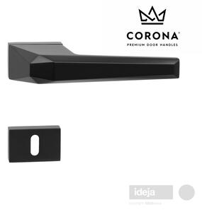 Kvaka Corona® Prisma RT crna <span>kvadratna rozeta na ključ, cilindar ili wc</span> Cilindar