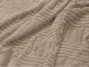 Luksuzna svijetlo smedja janjeca deka od mikropliša STRIPES, 150 x 200 cm Dimenzije: 150 x 200 cm