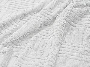 Luksuzna bijela janjeća deka od mikropliša STRIPES Dimenzije: 150 x 200 cm