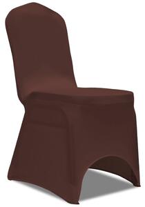 VidaXL Rastezljive navlake za stolice 6 kom Smeđa boja