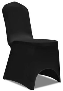 VidaXL Crne rastežljive navlake za stolice 6 kom