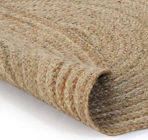 VidaXL Ukrasni pleteni tepih od jute 120 cm okrugli