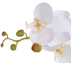 VidaXL Umjetna orhideja s posudom 75 cm bijela