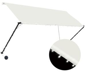 VidaXL Tenda na uvlačenje s LED svjetlima 250 x 150 cm krem