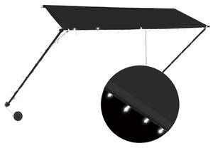 VidaXL Tenda na uvlačenje s LED svjetlima 300 x 150 cm antracit