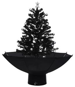 VidaXL Božićno drvce koje sniježi sa stalkom crno 75 cm PVC
