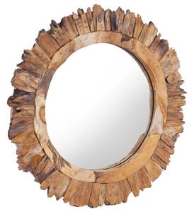 VidaXL Zidno ogledalo od tikovine 60 cm okruglo