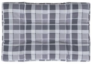 VidaXL Jastuk za palete sivi karirani 120 x 80 x 12 cm od tkanine