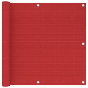VidaXL Balkonski zastor crveni 90 x 300 cm HDPE