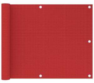 VidaXL Balkonski zastor crveni 75 x 500 cm HDPE