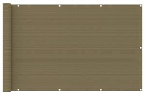 VidaXL Balkonski zastor smeđe-sivi 120 x 400 cm HDPE