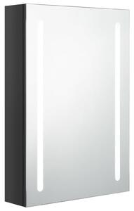 VidaXL LED kupaonski ormarić s ogledalom sjajni crni 50 x 13 x 70 cm