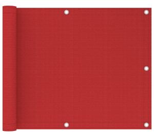 VidaXL Balkonski zastor crveni 75 x 300 cm HDPE