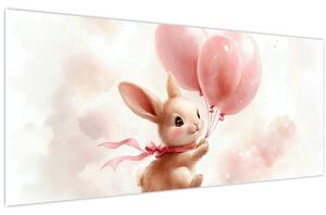 Slika - Zeko s balonima (120x50 cm)