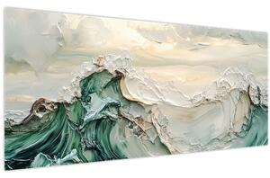 Slika - 3D morska apstrakcija (120x50 cm)