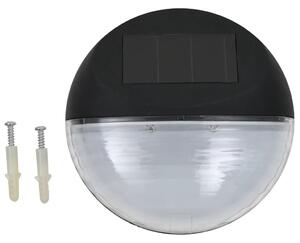 VidaXL Vanjske solarne zidne svjetiljke LED 24 kom okrugle crne