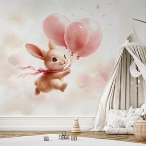 Foto tapeta - Zeko s balonima (147x102 cm)
