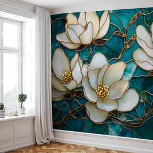 Foto tapeta - Vitraz s magnolijom (147x102 cm)
