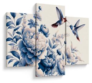 Slika - Kolibri iznad cvijeta (90x60 cm)