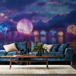 Foto tapeta - Planeti na vodi (147x102 cm)