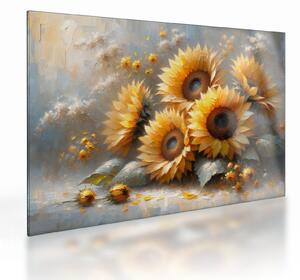 Staklena slika - Staklena slika suncokreta (70x50 cm)