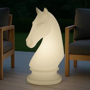 Lucande dvorišno svjetlo Cavallo, plastika, bijela, IP65, 107 cm