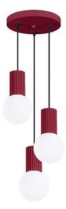 Sollux SL.1750 - Luster na sajli HALO 3xG9/8W/230V pr. 25 cm crvena