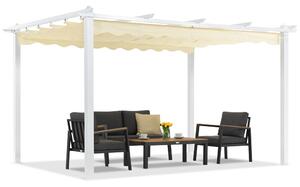 Terasa Pergola Barbados 3x4 m Garden Point bijelo-bež