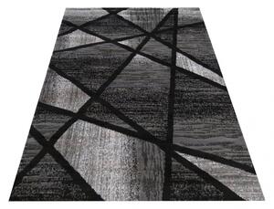 Moderni sivo-crni tepih s apstraktnim uzorkom Širina: 120 cm | Duljina: 170 cm