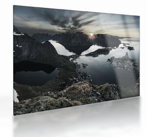 Staklena slika - Norveške planine (70x50 cm)