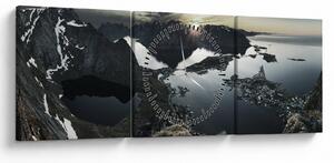 Slika - Norveške planine (sa satom) (90x30 cm)