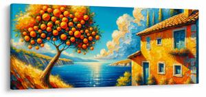 Slika - Kuća s narančama II. (120x50 cm)