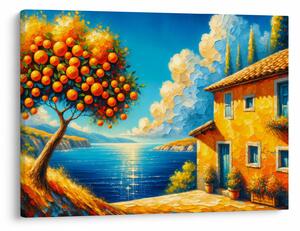 Slika - Kuća s narančama II. (70x50 cm)