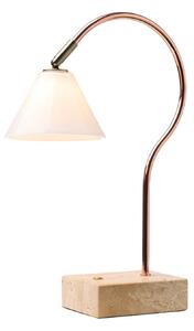 Prijenosna stolna lampa Question, bakrena/opal - Halo Design