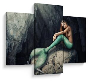 Slika - Sirena na stijeni (90x60 cm)