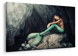 Slika - Sirena na stijeni (90x60 cm)