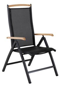 Vrtna stolica Dallas 1061109x56x76cm, Crna, Smeđa, Metal