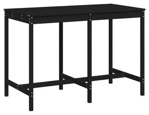 VidaXL Vrtni stol crni 159,5 x 82,5 x 110 cm od masivne borovine