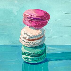 Ilustracija Macarons, Key and Sea