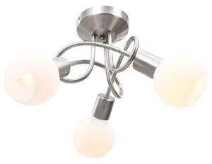 VidaXL Stropna svjetiljka s keramičkim sjenilima 3 žarulje E14 bijela