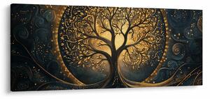 Slika – Drvo sa zlatnom aurom (120x50 cm)