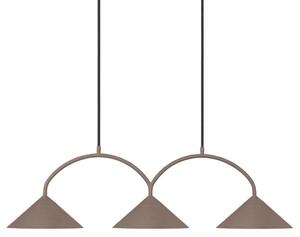 Viseće Svjetiljka Globen Lighting, CURVE, prigušiv, Smeđa / hrđa, Dnevna soba, Metal, Vintage