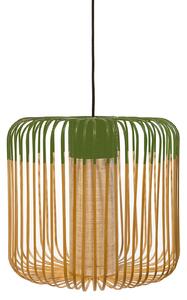 Viseće Svjetiljka Forestier, Bamboo Light M, prigušiv, Zelena, Dnevna soba, Bambus, Dizajn