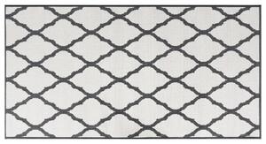 VidaXL Vanjski tepih sivo-bijeli 80 x 150 cm reverzibilni dizajn